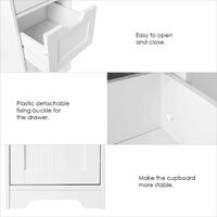 GIZCAM Priano 4 Drawer Freestanding Unit，Bathroom Cabinet, Chest of 4 Drawers