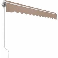 GIZCAM Manual awning for patio, courtyard, balcony, restaurant, café Articulated arm awning, UV protection and waterproof (2.5 x 3m, Beige)