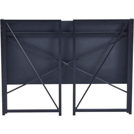 mcc direct Folding Desk Workstation Foldable Computer Desk for Office Home Study Writing Table No Assembly Miami (Black, 80cm)
