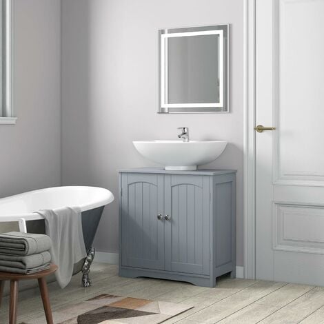 mcc direct Under Sink Bathroom Cabinet Free Standing Storage Unit Colarado GREY
