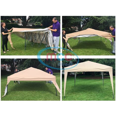 MCC Direct 2X2 Pop up Beige Gazebo with Sides