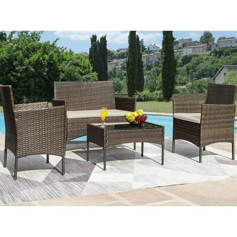 4 piece outdoor patio table and chairs set