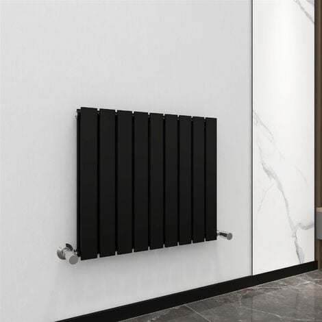 600 x 612mm Double Designer Flat Panel Central Heating Radiator MATT BLACK
