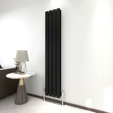 Mcc Direct – 1600 x 272mm double designer flat panel central heating radiator – Steel – MATT BLACK – High output – Compatible with UK heating systems (1/5)