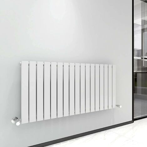 600 x 1156mm Single Designer Flat Panel Central Heating Radiator WHITE (1/5)