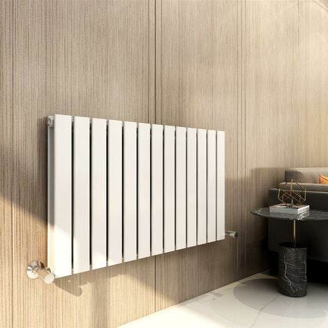 600 x 884mm Double Designer Flat Panel Central Heating Radiator WHITE