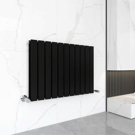 600 x 748mm Double Designer Flat Panel Central Heating Radiator MATT BLACK