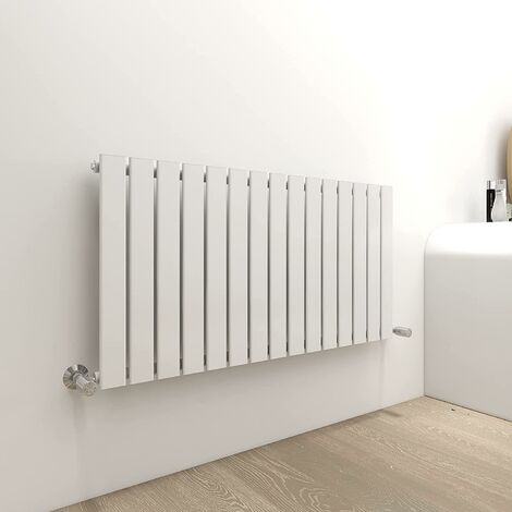 600 x 1020mm Single Designer Flat Panel Central Heating Radiator WHITE (1/5)