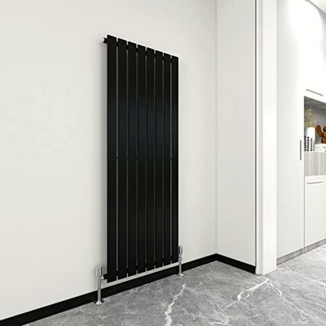 1600 x 544mm Single Designer Flat Panel Central Heating Radiator MATT BLACK (1/5)