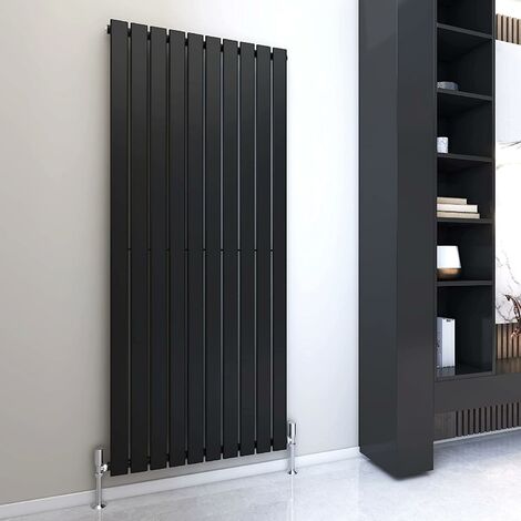 1800 x 680mm Single Designer Flat Panel Central Heating Radiator MATT BLACK (1/5)
