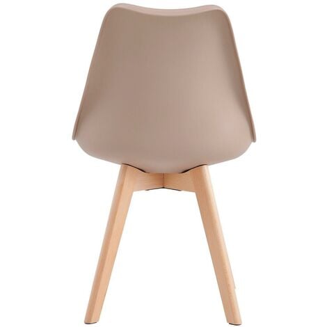 Set of 2  Dining Chairs Designer Side Chairs Wooden Home Office Commercial EVA BROWN