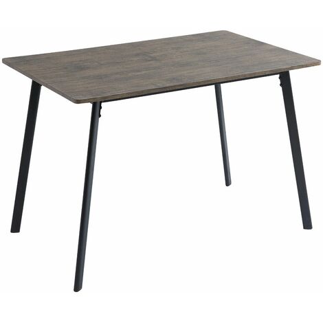 Dining Table and Chairs Set Metal Wood Effect Table Dining Set 4 Chairs Blake