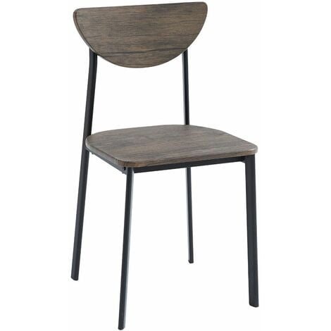 Dining Table and Chairs Set Metal Wood Effect Table Dining Set 4 Chairs Blake