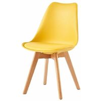 Dining Chairs Designer Side Chairs Wooden Legs Office Home Commercial EVA YELLOW 1