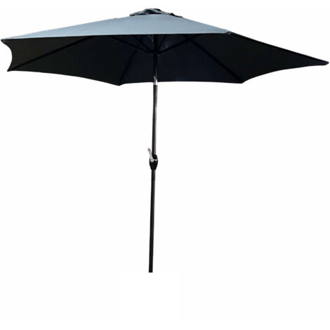 Parasol de jardin ORIENT avec inclinaison réglable en gris foncé, Poids 4,5 kg Dimensions L270 x l270 x H235 cm (1/5)