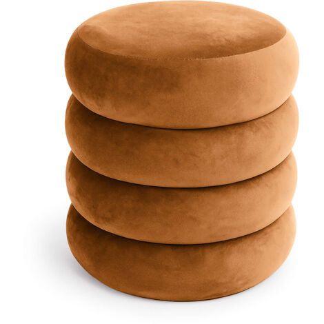 Tabouret en velours avec rangement 42 cm SNUGGO Cuivre (1/5)