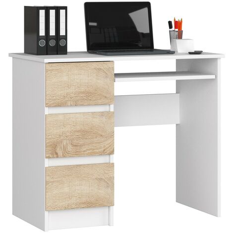 Vasagle bureau, table, poste de travail, petite taille, 100 x 50 x 75 cm, pour  bureau, salon, chambre, assemblage simple, métal, style industriel, grège  et noir lwd041b02 Table, Poste de Travail, Petite