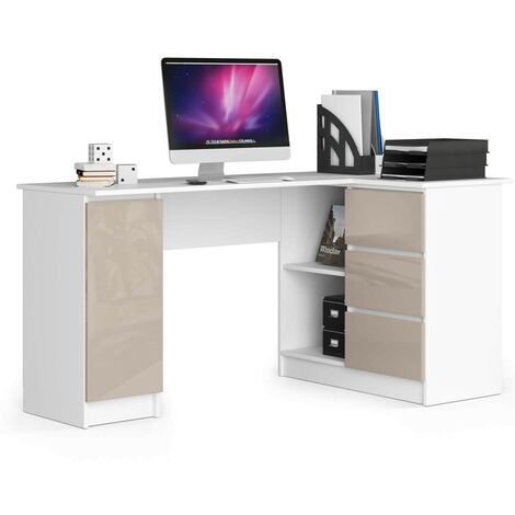 Bureaux, meubles et rangements, Bureau angle RUBY 160 x 160 cm blanc mat  OUTLET