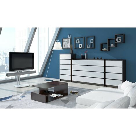 Ensemble de 3 etagères carrées AKORD K25 cm avec fixation invisible Wengé 25 cm 3 étagères 25x15x25 cm