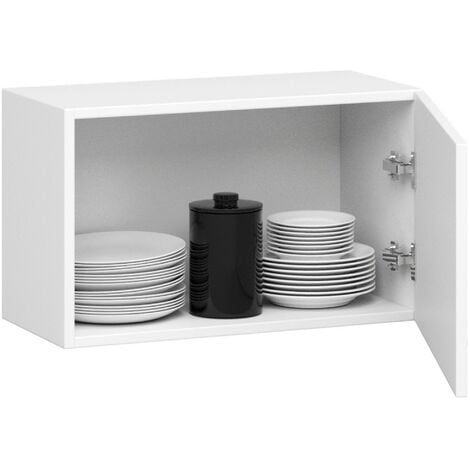 Armoires de cuisine haute AKORD W60 hotte OLIWIA Blanc 60 cm 1 porte couleur Blanc 1 étagère 60x30x29 cm