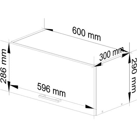 Armoires de cuisine haute AKORD W60 hotte OLIWIA Blanc 60 cm 1 porte couleur Blanc 1 étagère 60x30x29 cm