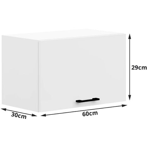 Armoires de cuisine haute AKORD W60 hotte OLIWIA Blanc 60 cm 1 porte couleur Blanc 1 étagère 60x30x29 cm