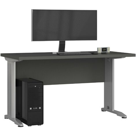 Bureau d'ordinateur AKORD BM135 Gris Graphite 135 cm couleur Gris Graphite 135x60x76 cm (1/4)