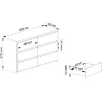 AKORD Kommode K-100 avec 1 Portes et 5 Tiroirs | pour Le Salon Chambre à Coucher | Moderne | Plateau Laminé 16mm | 80 x 35 x 97 cm | Chêne Artisanal & Gris Graphite AKORD Kommode K-100 avec 1 Portes et 5 Tiroirs | pour Le Salon Chambre à Coucher | Moderne | Plateau Laminé 16mm | 80 x 35 x 97 cm | Chêne Artisanal & Gris Graphite