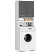 Etagère Lave Linge Noir Etagère Machine à Laver Chêne Aménagement - Ciel & terre Commerce