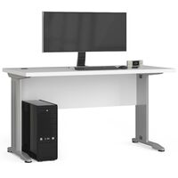 Bureau d'ordinateur AKORD BM135 Blanc 135 cm couleur Blanc 135x60x76 cm