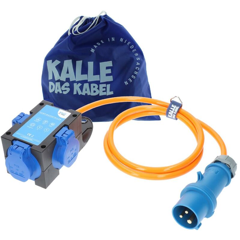 Kalle Adapterkabel CEE 230V IP44 2,5mm² Edition Orange Meter auf 16A Zelt Signal 1,5 Extreme