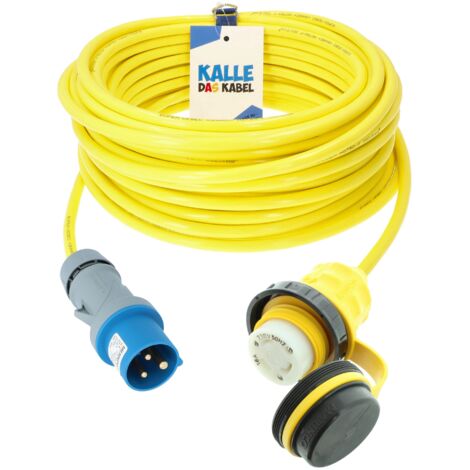 Kalle Landanschlusskabel CEE 230V 16A 2,5mm² Marinco Extreme Signal Gelb IP44 10 Meter