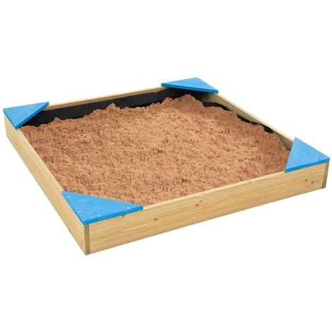 Bac à sable bois FSC® avec bâche de fond et couverture de protection