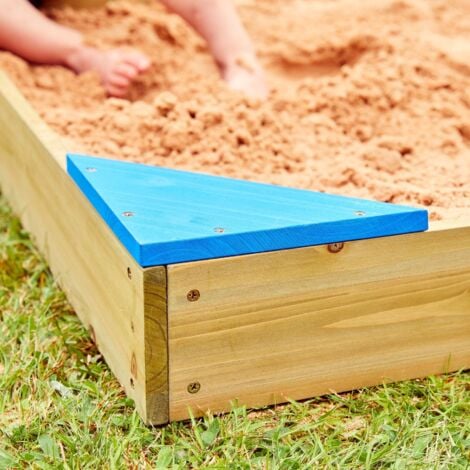Bac à sable bois FSC® avec bâche de fond et couverture de protection