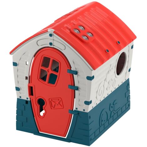 Tp Toys – Maisonnette cabane en plastique résistante aux UV – Dimensions L.95 x l.90 x H.110 cm – Pour intérieur et extérieur – Avec fenêtres et porte facile à ouvrir