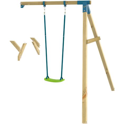 Bras de portique balançoire simple avec siège pour aire de jeux SKYWOOD bois FSC® (1/5)