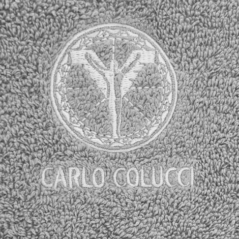 Carlo Colucci Saunatuch Sandro reiner nachhaltig Silber Baumwolle, und aus fair