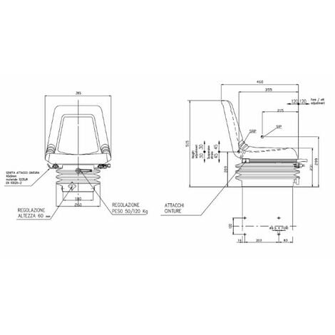 Sedile Seat con sospensione meccanica