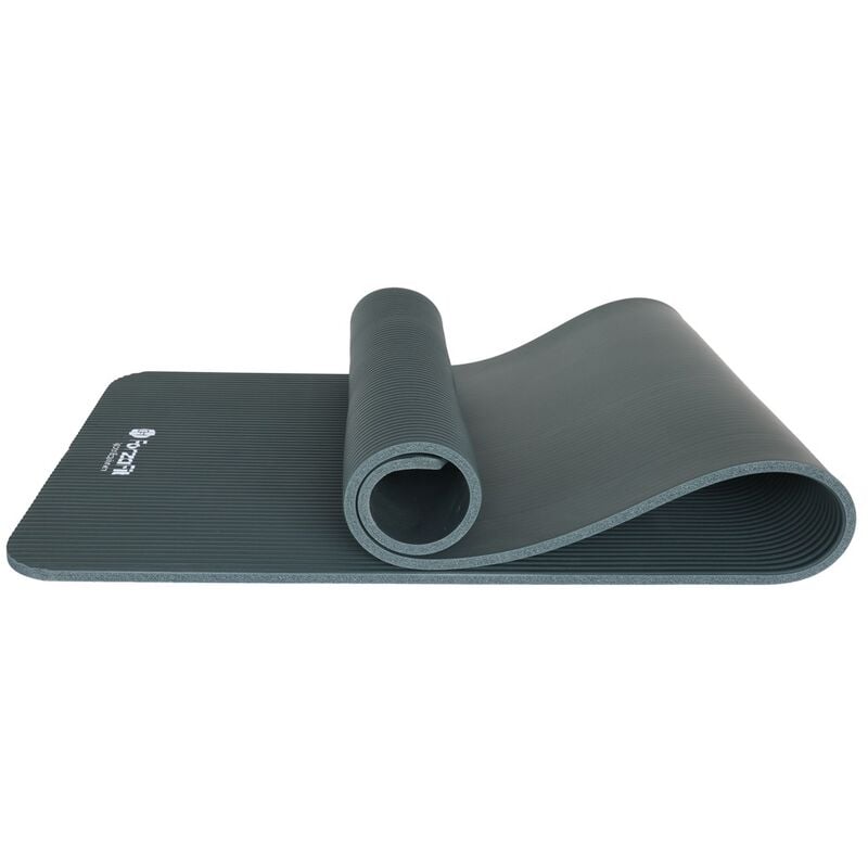 Esterilla de yoga ForzaFit con correa de transporte - Extra gruesa 12 mm -  Gris