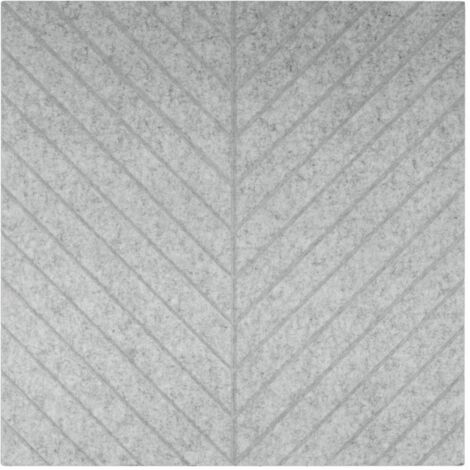 Panel acústico de pared de fieltro PET - 100x100cm - Espiga Gris Claro (1/5)
