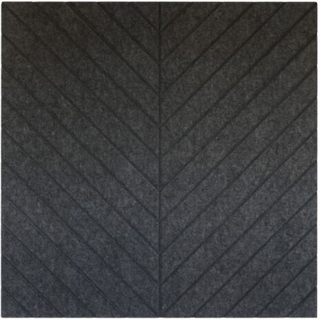Panel acústico de pared de fieltro PET - 100x100cm - Espiga Antracita (1/5)
