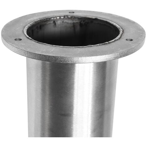 Pata de mesa redonda de acero inoxidable cepillado - Plata - 80 x 720