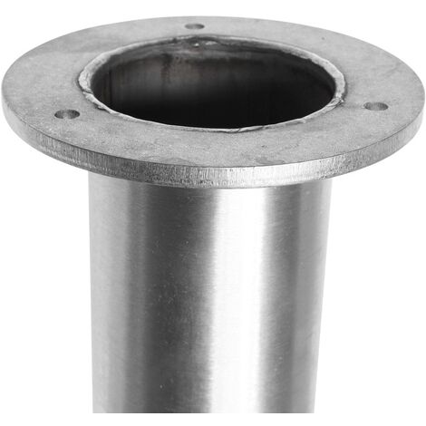 Pata de mesa redonda de acero inoxidable cepillado - Plata - 60 x 720