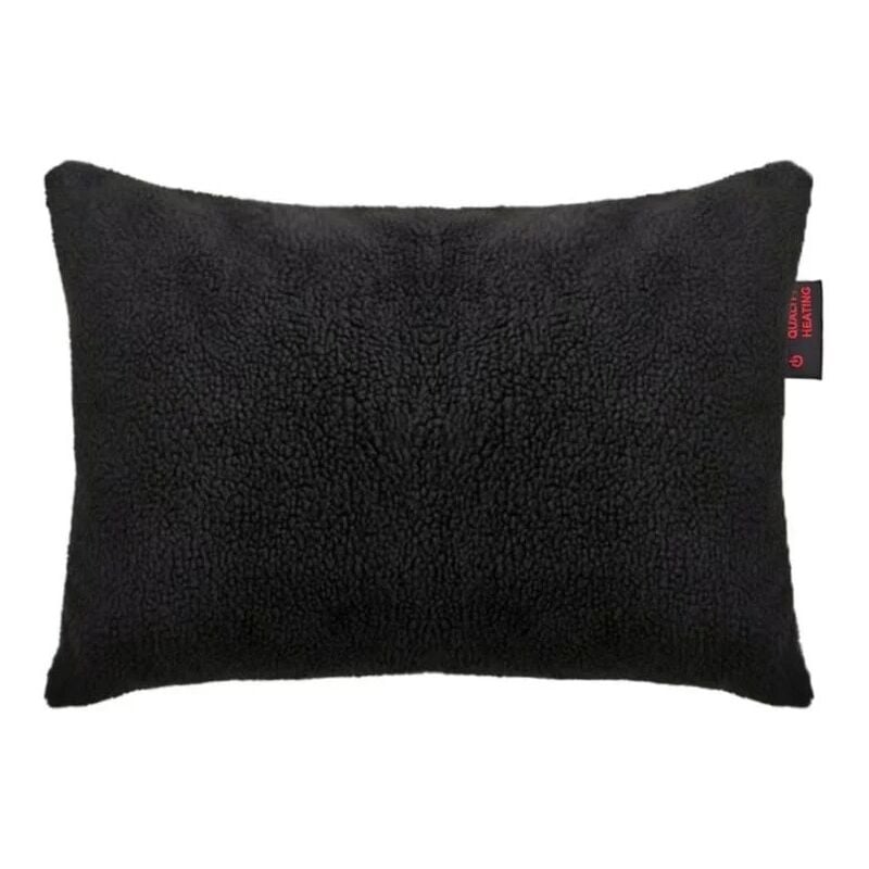 Cuscino termico Warmy in tessuto Teddy - 45 x 65 cm - Nero