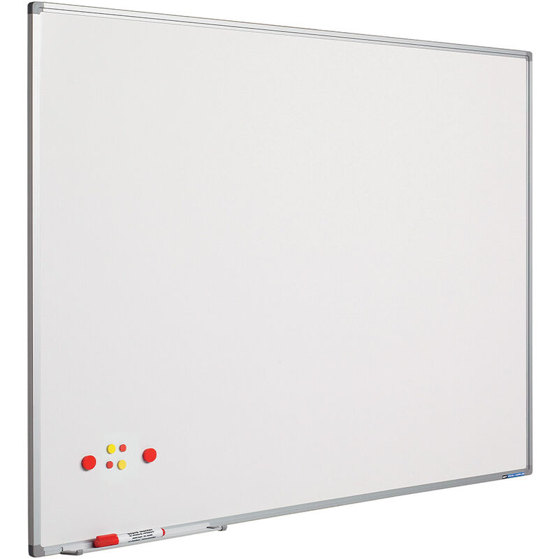 vidaXL Lavagna Magnetica Bianca Cancellabile a Secco 70x50 cm Acciaio