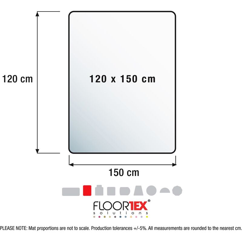 Protezione per pavimenti - PVC antistatico - Pavimento duro - 120x150 cm