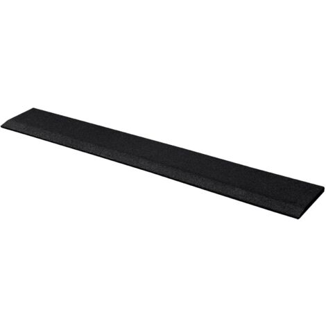 Bordo in gomma per pavimenti sportivi - 108x16 cm - spessore 15 mm - Nero