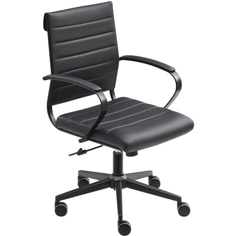 Sedia girevole Cadiz Black - Edizione acciaio nero (1/5)