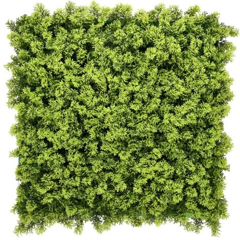 Pannelli murali con siepe artificiale - Pannello di muschio verde brillante - 100x100 cm