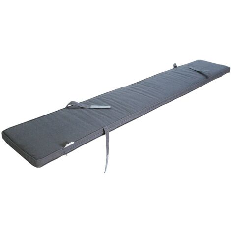 Set Cuscini Per Altalena Outsunny Da 2 Pezzi (130x45x5 Cm) - Imbottitura In Schiuma Ad Alta Densità, Tessuto Poliestere, Con Corde Di Fissaggio, Per Dondolo A 3 Posti